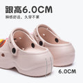 Spongebob squarepants fashion height increasing crocs women's summer casualnon-slipeasiest for match beach shoes women's sandals
