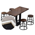 Commercial fast food table and chair set combination - restaurant, diner, snack bar, bbq, catering table, bubble tea shop rectangular table
