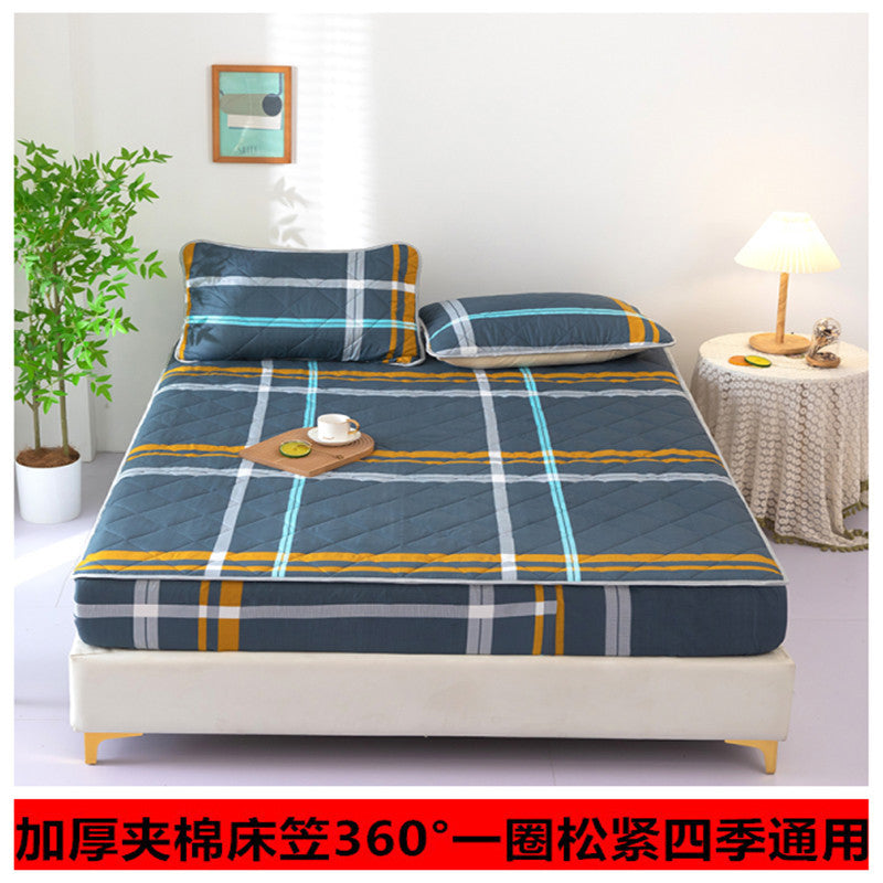 Machine washable single piece thickened bed cover quilted simmons bed protector new arrival protective cover neutral cotton bed sheet bed cover