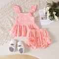 new product fashionsummer baby girl flying sleeve small daisy short-sleeved shorts cute children's clothing wholesale