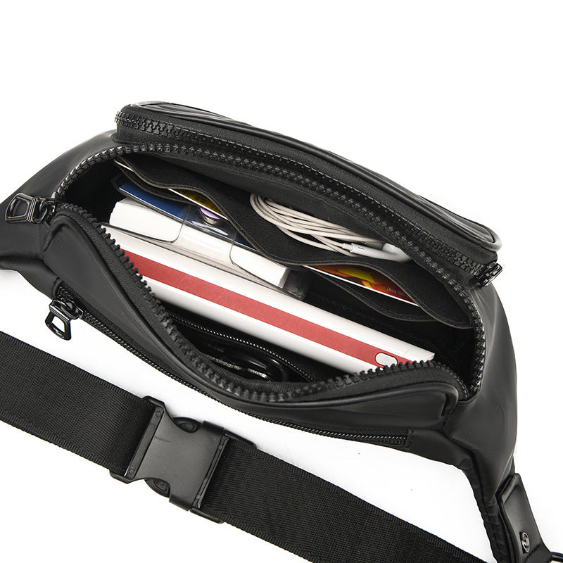 Multifunctional Men's Simple Commuter Breast Bag Sports Cycling Fitness Lightweight Fanny Bag Large Capacity Fashion Messenger Bag