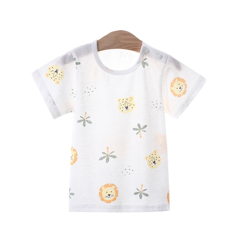 Baby t-shirt short sleeve boys summer thin style children's half sleeve top 0-3 years old summer clothes boys toddler new summer collection