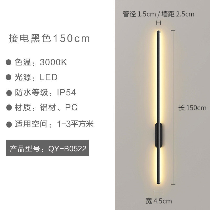 Outdoor wall light waterproof linear pathway lamp modern minimalist exterior wall sconce villa exterior wall light doorway light