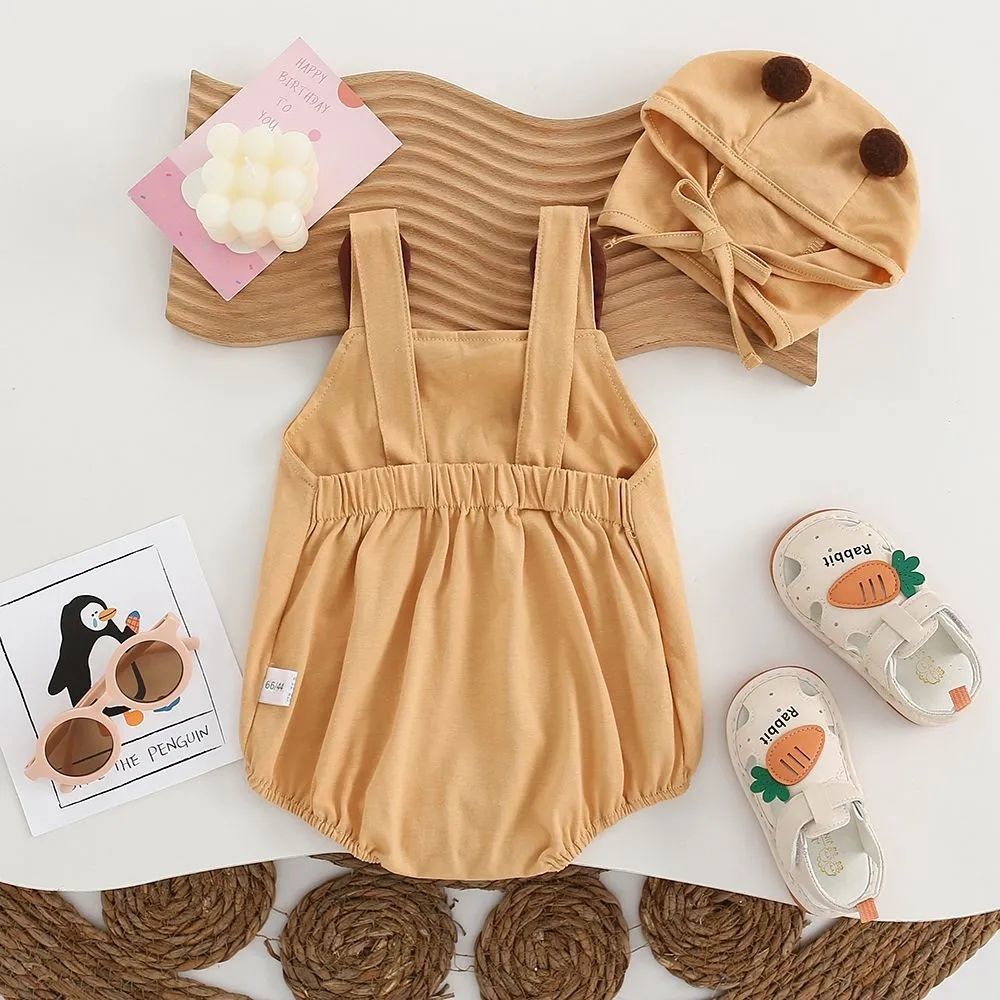 Infant summer sleeveless cute sling super cute triangle rompers fashionable cartoon outwear for male and female babies