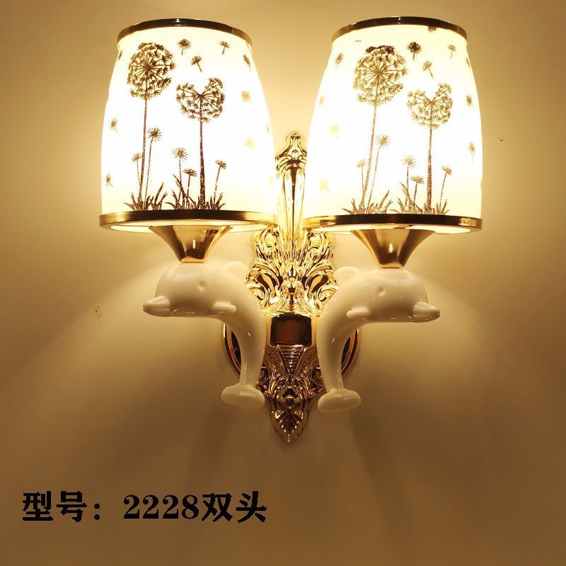 European style wall lamp - bedroom bedside light, modern minimalist aisle light, creative hotel living room corridor wall lamp, stairway light