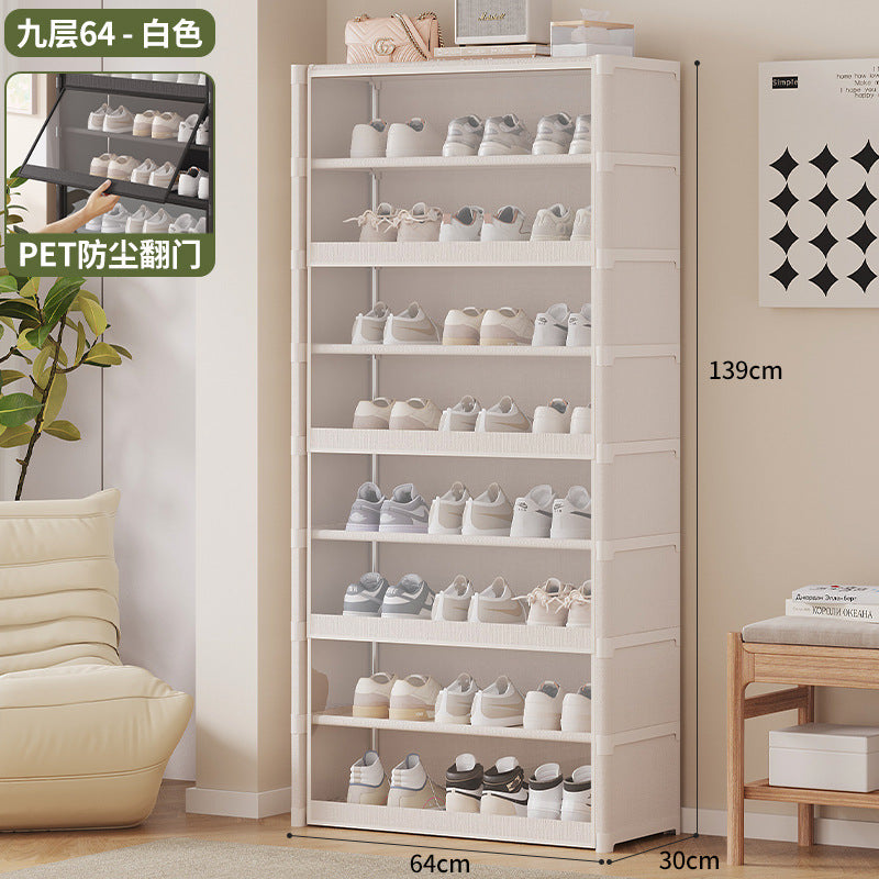 Simple shoe cabinet, home entrance, living room, dustproof and transparent, small apartment, large-capacity storage, shoe rack
