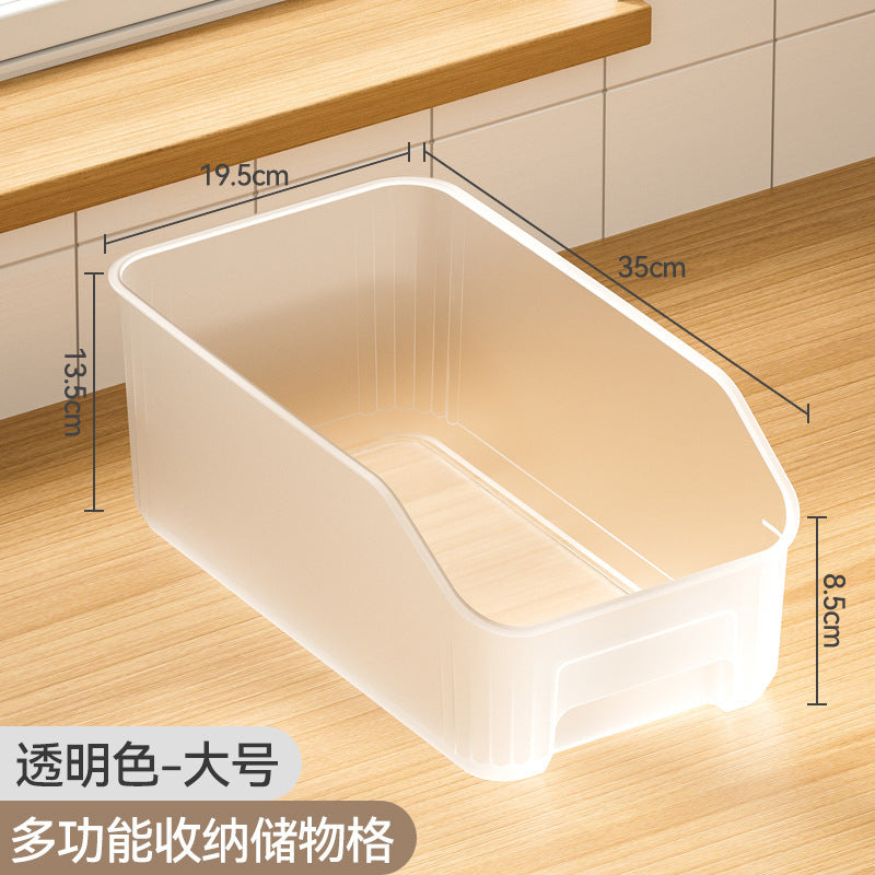 Large capacity kitchen seasoning refrigerator sundries storage box fruit and vegetable finishing storage box food grade drawer storage basket