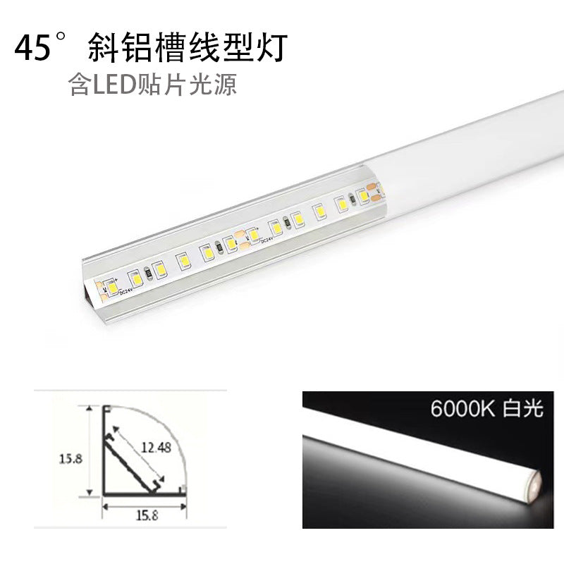 LED linear light aluminum alloy light slot cob light with embedded line light concealed corner curtain box line light