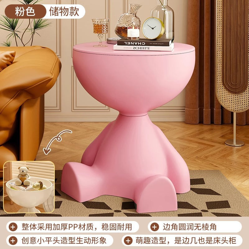 Bedside table popular small round table storage rack coffee table accessible luxury style sofa side table movable ins style bedside table
