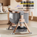 Aluminum alloy baby crib - portable, foldable, and convertible bassinet - multifunctional newborn bed - splice-together large bed