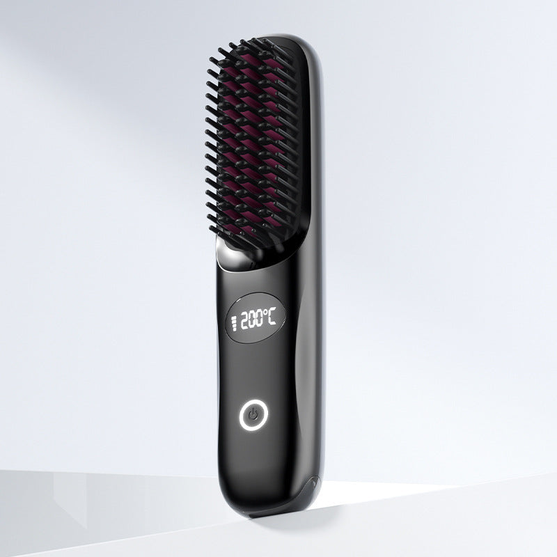 Rechargeable hair straightening comb, cross-border wireless hair straightener, negative ion hair straightening comb, wireless straightening & curling comb, portable hair straightening & curling comb