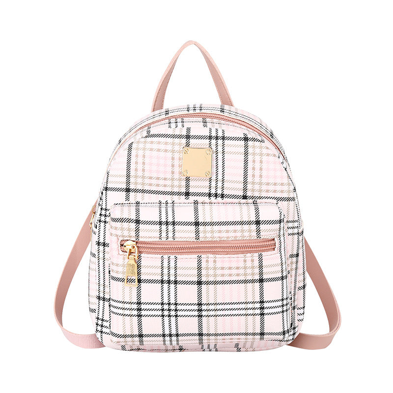 Plaid backpack 2021Shoulder bag wholesale Hong Kong style student schoolbag  small backpack trend backpack