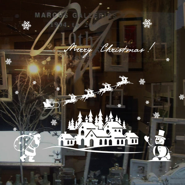 Wall sticker Santa Claus snowman elk wall sticker bedroom window glass decorative painting self-adhesive sticker SK6029