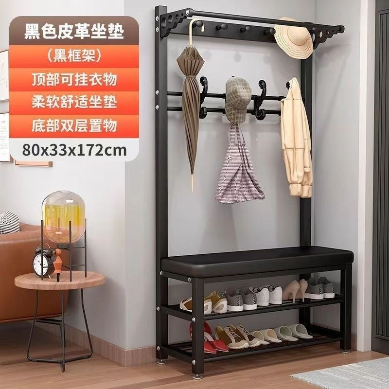 Simple shoe changing stool shoe changing stool coat rack all-in-one entrance storage rack all-in-one shoe changing stool shoe rack all-in-one entrance