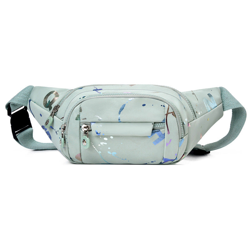 Fanny pack women's new fashion trend versatile shoulder bag light travel sports chest bag casual messenger small backpack