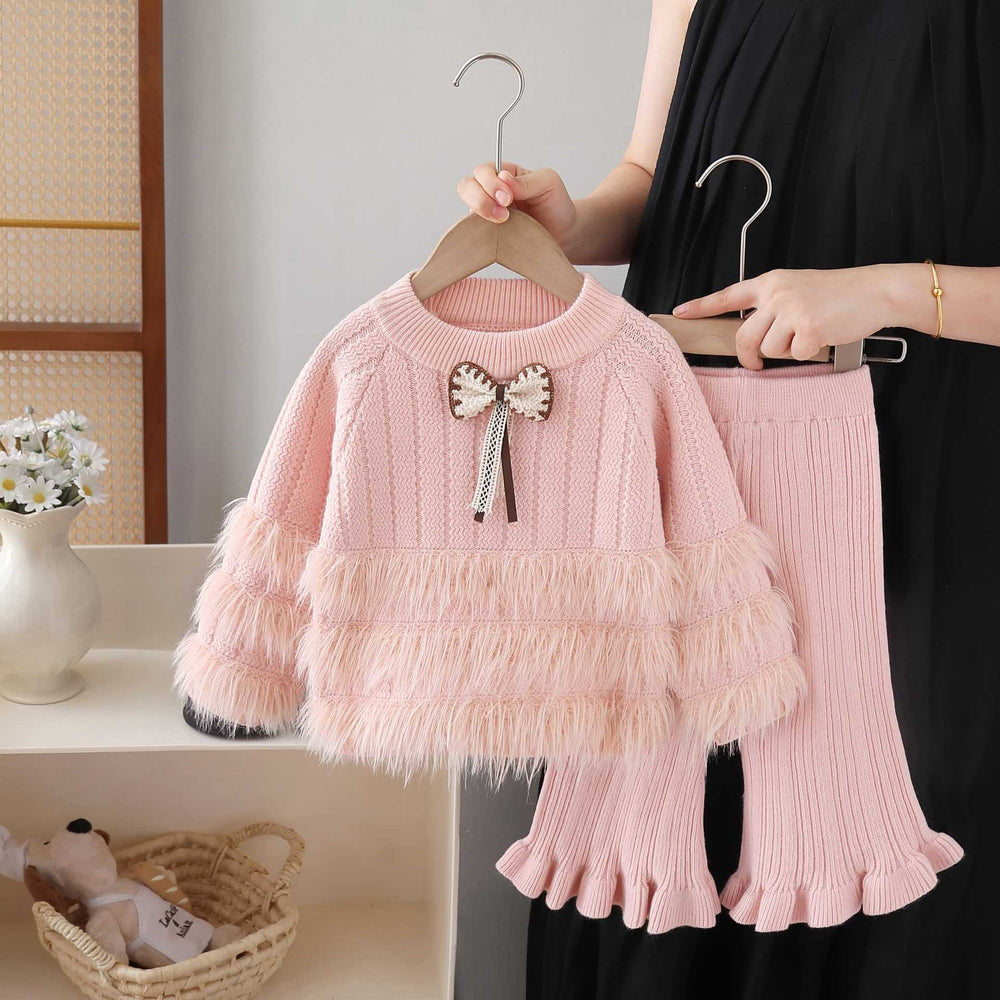 Girls' sweater: new  autumn/winter collection - bestselling knitted sweater for little girls, toddler & kids, fleece-lined & thickened princess outfit