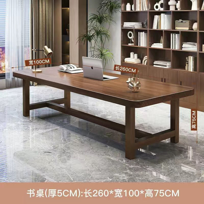 All solid wood desk for home, living room, large board table, office, casual conference table, study desk