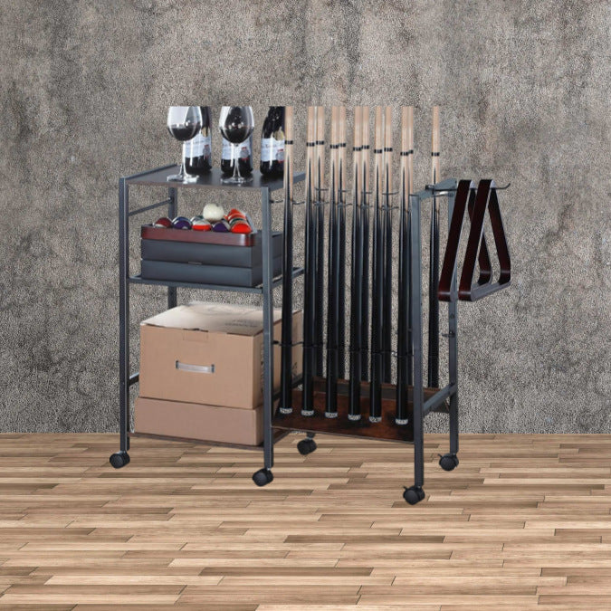 Source Factory Racket Billiard Club Stand Billiard Table with Storage Rack Storage Rack