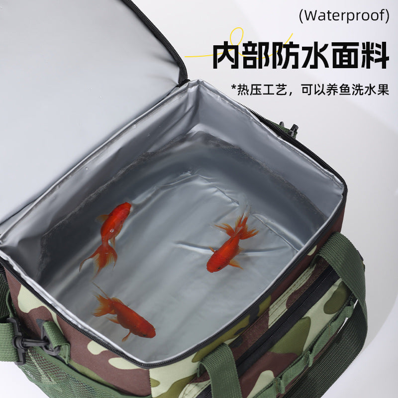 Beilian Picnic Insulation Box Portable Double-layer Outdoor Ice Bag Wholesale Delivery Large Capacity One Shoulder Anti-Leak Insulation Bag