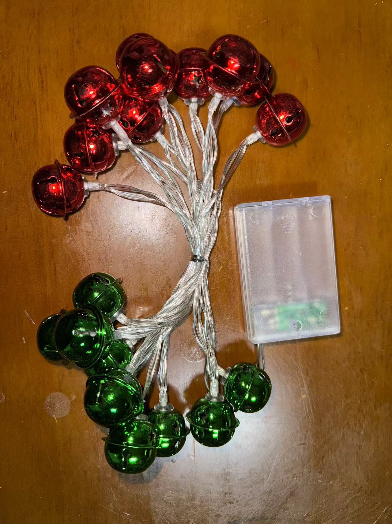 Cross-border LED light string holiday lights Christmas tree deer bells snowflake old man Christmas wrought iron pendant decorative lights