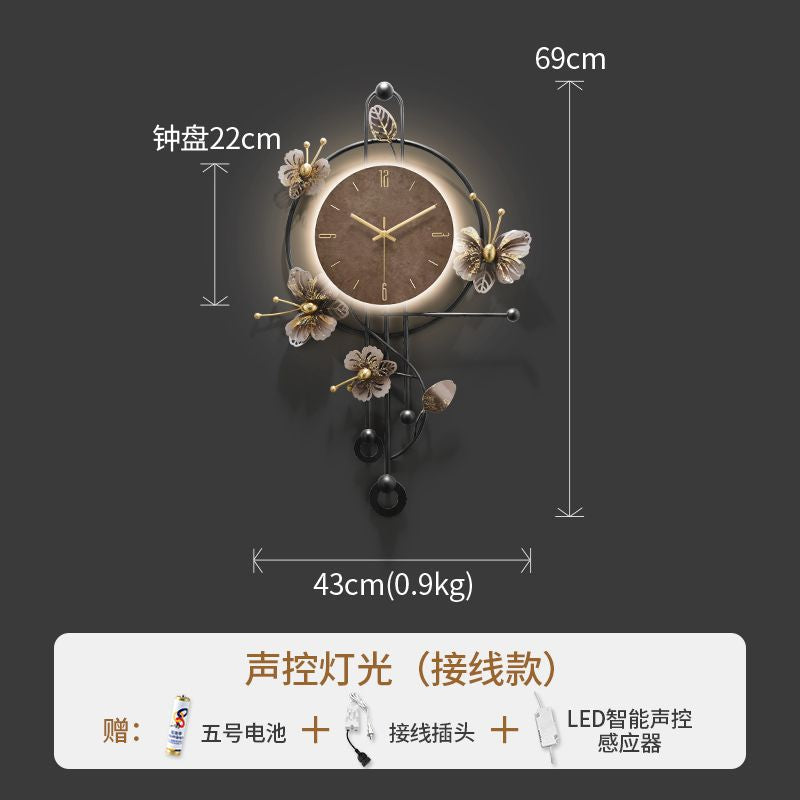 Flying bird collection classy wall clock elegant clock wall hanging living room clock background wall hanging clock 2025 new silent clock