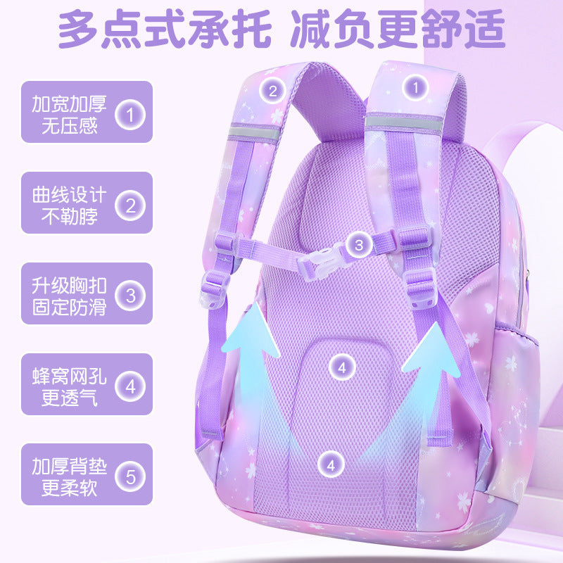 Kuromi - new 2025 lightweight school bag for girls, designed for first to third grade elementary school students - reduces burden, suitable for sixth grade (year 6)