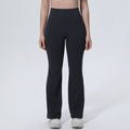 New arrival cross-border pure color breathable high waist hip lifting tight wide leg pants sports running fitness bell bottoms yoga clothes for women