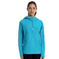 New women's windproof and waterproof lightweight outdoor camping slim-fit jacket - half-zip pullover hooded hiking jacket daw040