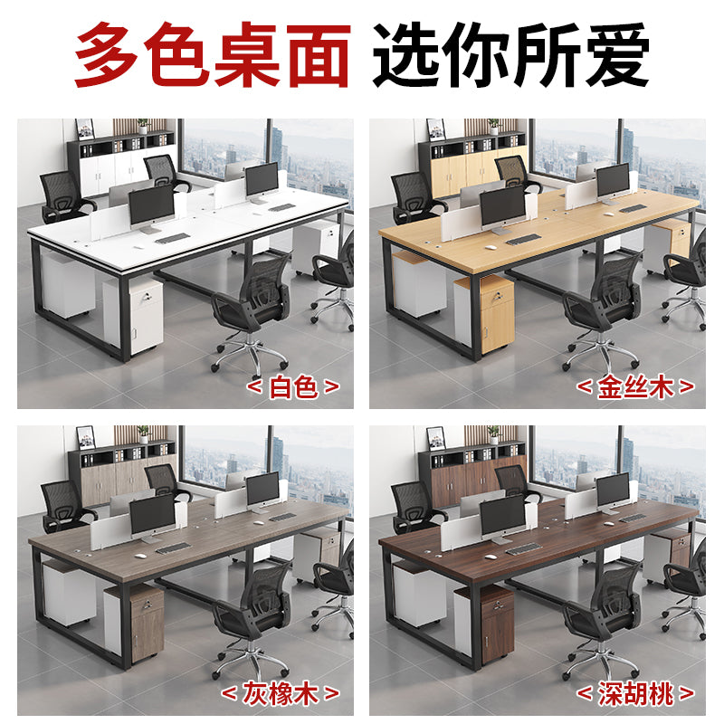Office desk and chair set - 4, 6, or 8 seater workstation - cardboard office - minimalist modern office desk for employees