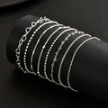 European and american cross-border jewelry: trendy & stylish alloy bracelet set for women - heart, round bead, and irregular bead designs - wholesale