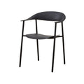 Dining chair - minimalist modern stackable backrest chair for home, nordic iron art armchair, cafe & bubble tea shop chair