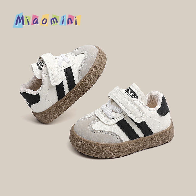 Toddler autumn sneakers for boys and girls, breathable and non-slip first walker shoes for infants and young children, casual german army trainers for kids ages 1-3