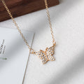 Wholesale butterfly full diamond necklace - new european and american cross-border fashion jewelry, high-end ins style choker necklace for women