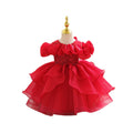 New in stock: toddler formal dress - off-the-shoulder bubble wedding dress, princess gown for baby girls, birthday dress