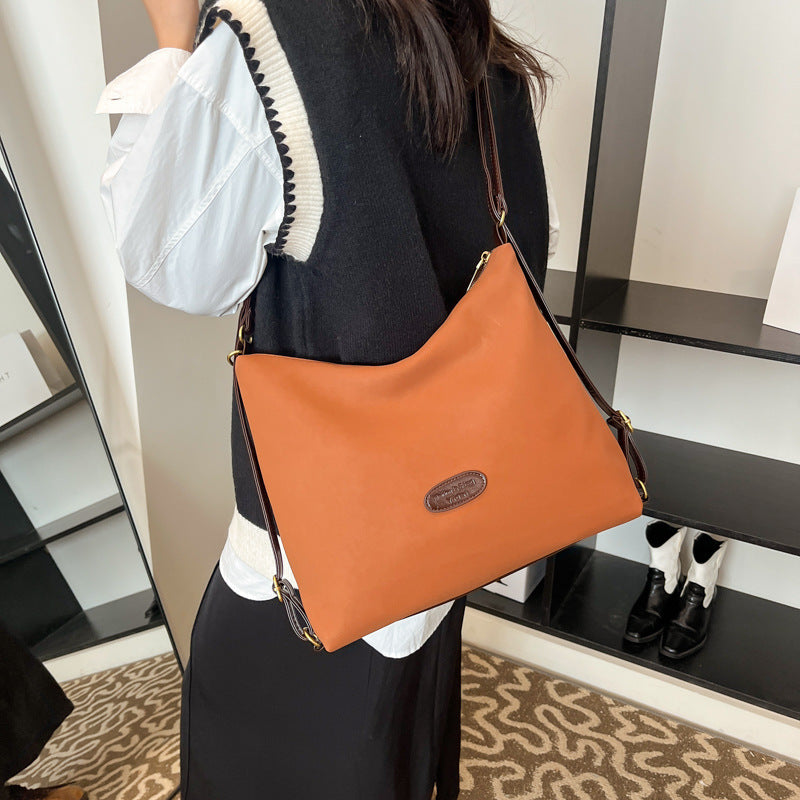 Outer single leisure commuter tote bag women's large capacity 2025 new fashion versatile shoulder messenger bag backpack