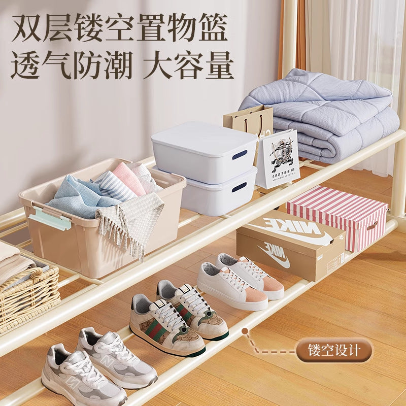 Simple coat rack, movable clothes drying rack, floor-standing indoor room, multi-functional clothes rack, accessible luxuryfor home bedroom