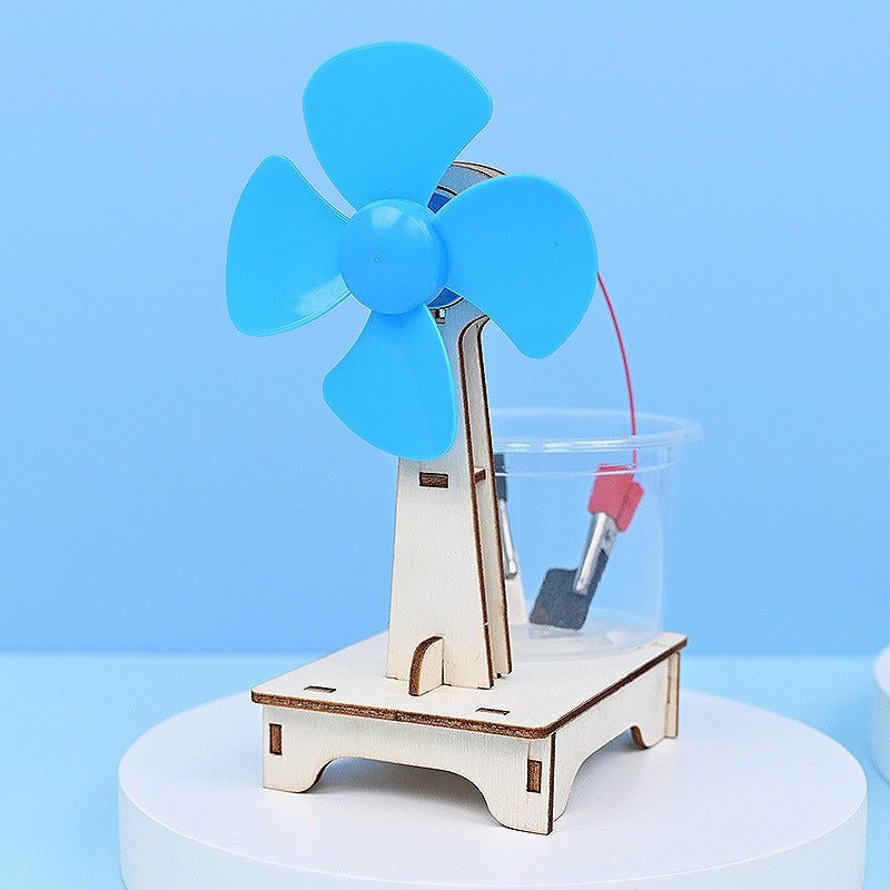 Salt water fan STEAM classroom physical science small experiment, children's handmade technology small production small invention materials