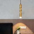 Luxury twisted gold linear pendant light - nordic minimalist single head hanging lamp for bedroom, bar, dining room, hallway, hotel