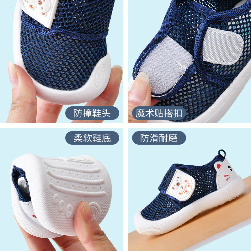 Baby sandals women's summer toddler shoes 0-1-2 years old infant soft sole mesh shoes for babies and toddlers, wholesale available