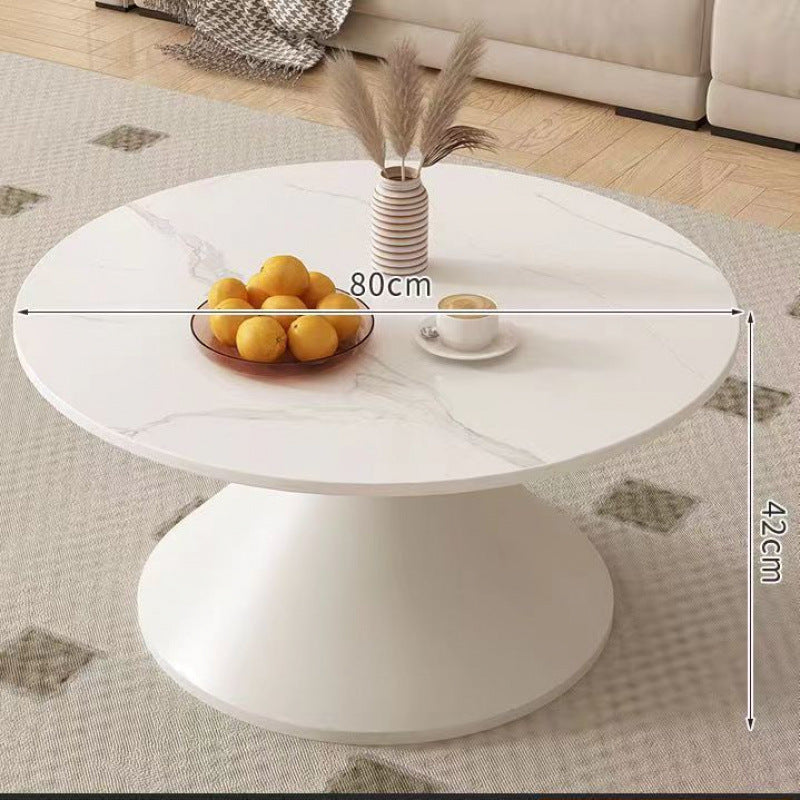 Cream style slate coffee table round living room for home small apartment b&b popular table modern normcore combination coffee table