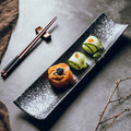 Japanese-style ceramic dessert platter - long serving plate for hotel, home, restaurant, sushi & sashimi presentation - creative tableware