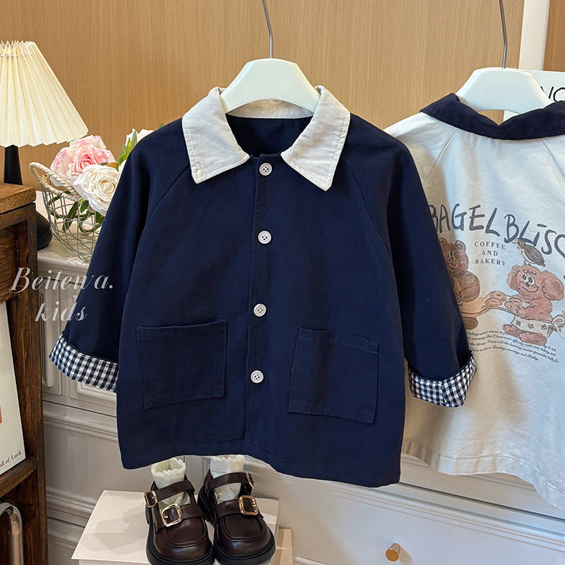 New children's outerwear: versatile spring/autumn trench coats for boys and girls - korean style casual fashion for kids