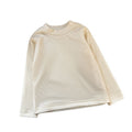Girls' base layer top - new spring styles: stylish and versatile solid color knit fleece-lined base layer top, trendy knitted sweater for baby girls