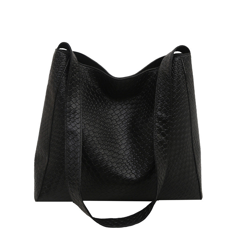 Simple casual tote bag women's Korean version ins trendy fashion large-capacity shoulder bag 2025 new niche underarm bag