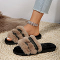 Winternew arrival indoor and outdoor open fur slippers for women easiest for match webbing k-stylestuffed home indoor one-line cotton women