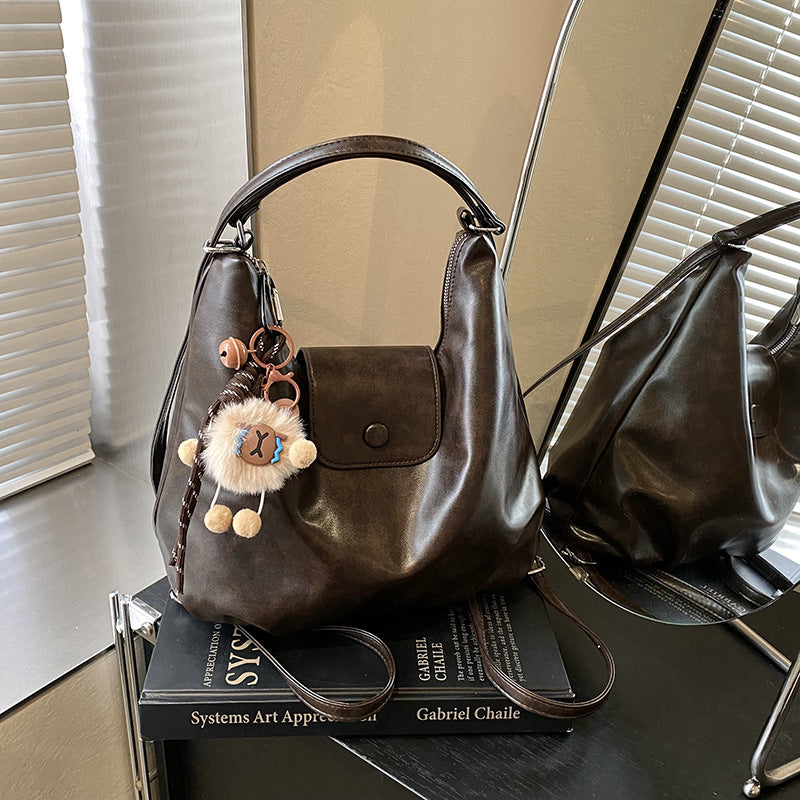 Shoulder tote bag women 2025 new large-capacity commuter backpack design sense lightweight travel backpack women