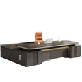 Saint-li executive desk - premium lacquer finish, minimalist chic, luxury ceo office desk and chair set for general managers