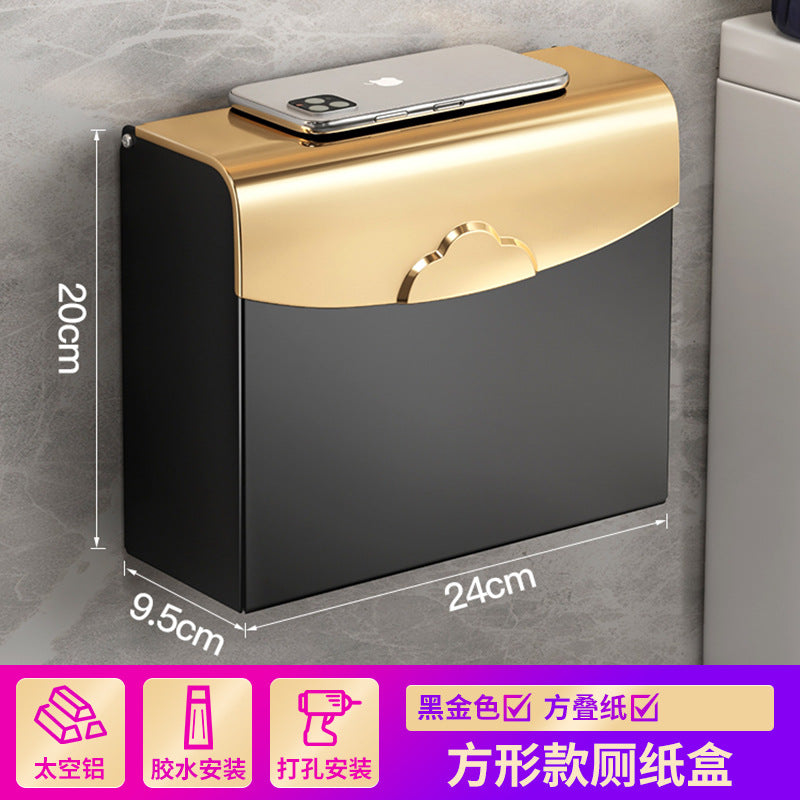 No punching toilet carton, toilet wall-mounted paper drawing roll box, tissue holder, toilet waterproof household straw carton