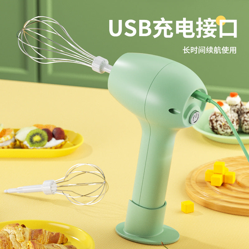 Customizable cordless electric hand mixer, mini multifunctional milk frother, automatic coffee stirrer with base