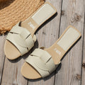 Za cross-border plus size  summer new women's slippers - export quality, criss-cross flat sandals, simple and versatile slippers